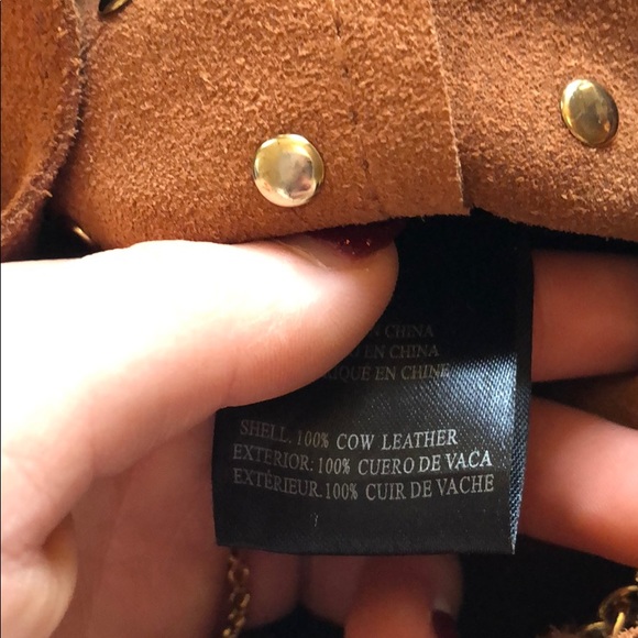 Studded Leather Bucket Purse - Picture 7 of 7